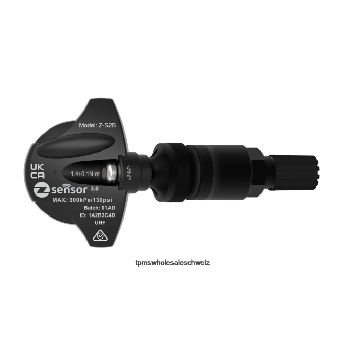 Holden OEM-Ersatz-TPMS-Sensor – OEM-Teilenummer 22853740, Frequenz 433 MHz XVLH639 - TPMS Reifendruckkontrollsystem Ventilschaft aus Metall – schwarz